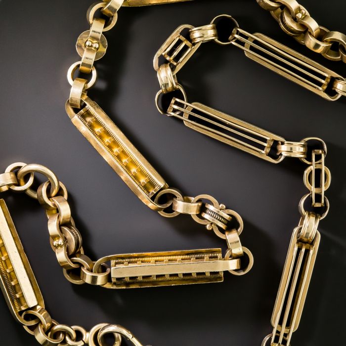 Victorian Watch Fob Chain Necklace