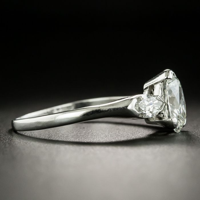 Vintage 1.10 Carat Pear Shaped Diamond Engagement Ring GIA J VS1