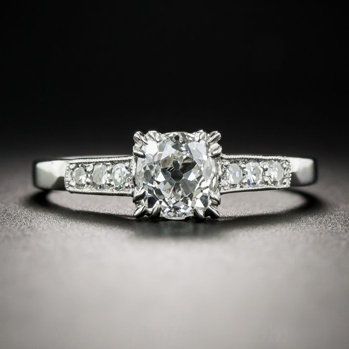 Vintage engagement online ring illusion setting