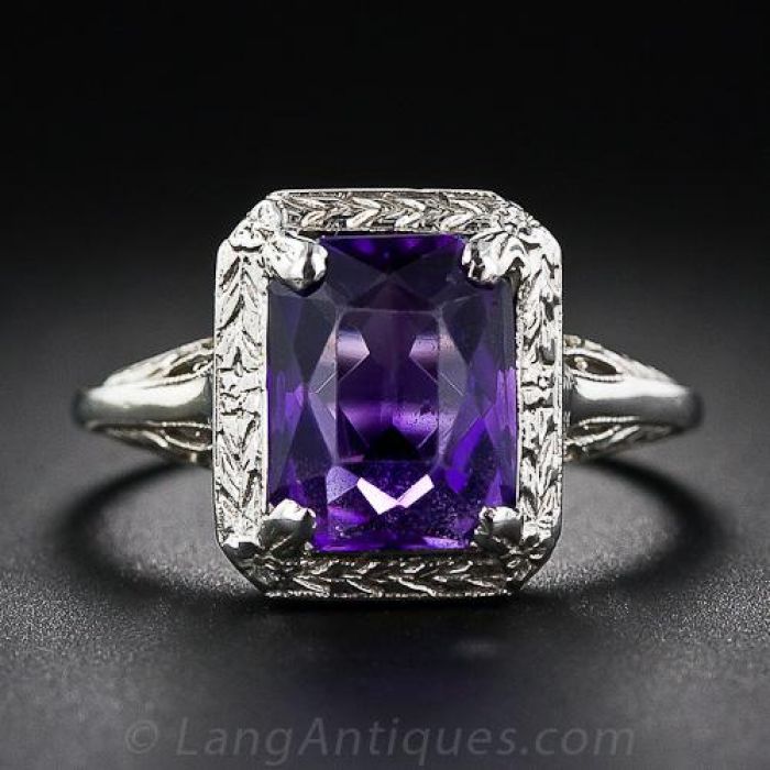 Antique amethyst new arrivals ring