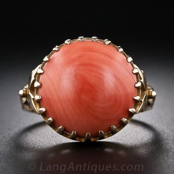 Antique outlet coral rings