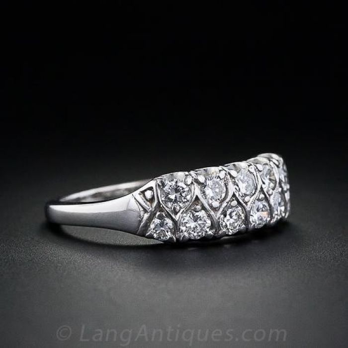 Double row on sale diamond engagement ring
