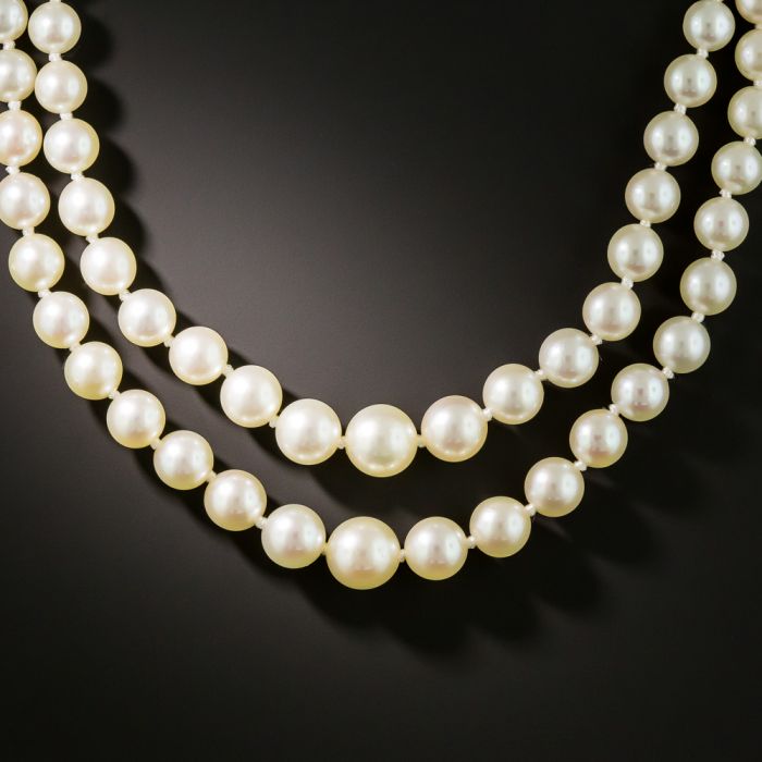 Double Strand Pearl Necklace Made in Italy - Marti Rosenburgh Designs