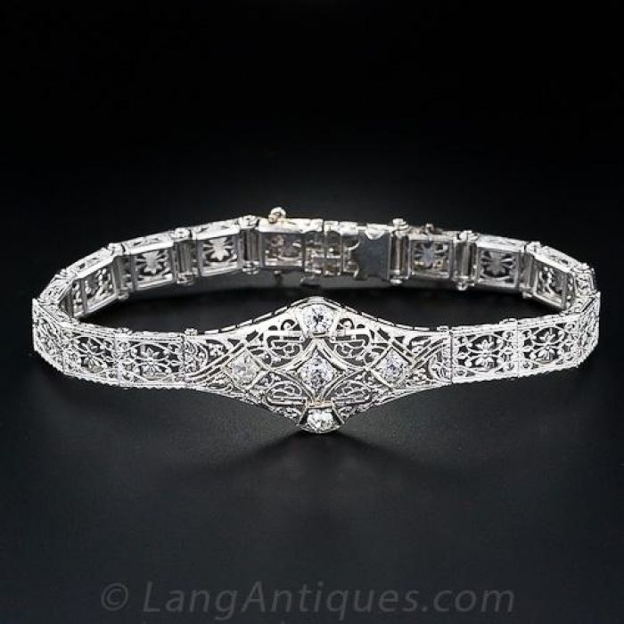 Antique diamond bracelets best sale for sale