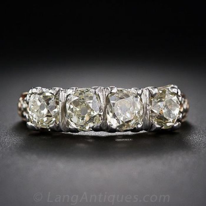 18ct White 25pt 4 x Princess Cut Diamond Ring