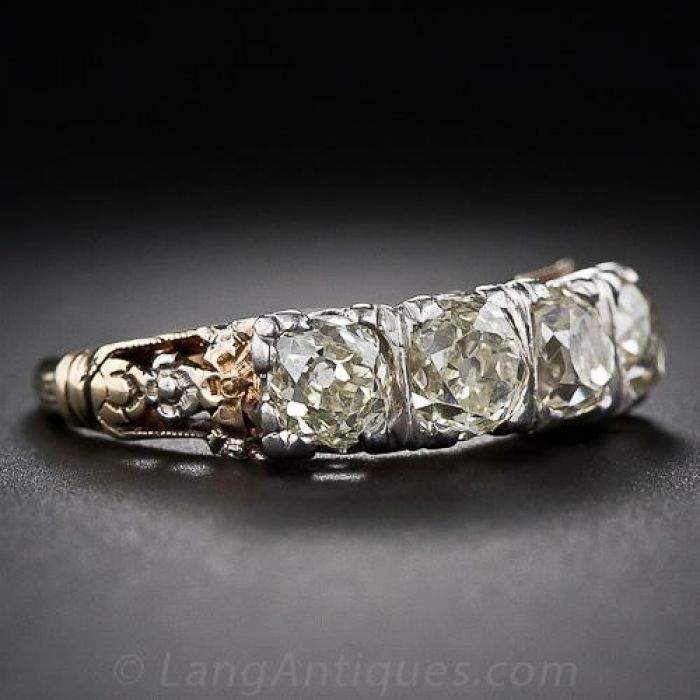 18k White Gold 4 Stone Diamond Ring - Handmade Diamond Jewellery by  Blackman of Dublin