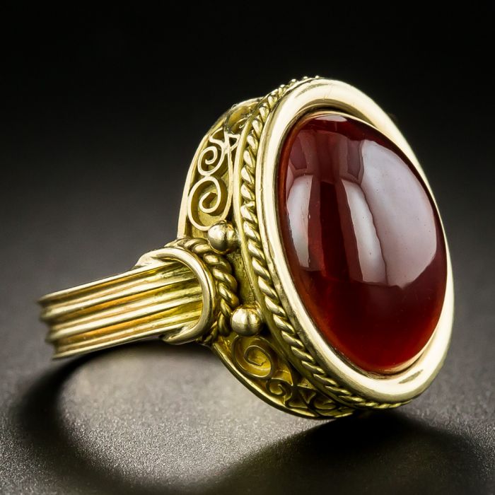 Vintage Garnet Cabochon Ring