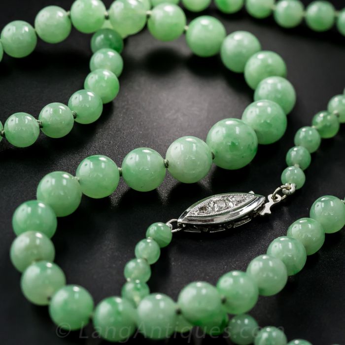 Green Jade Beads Necklace | ClassicJade