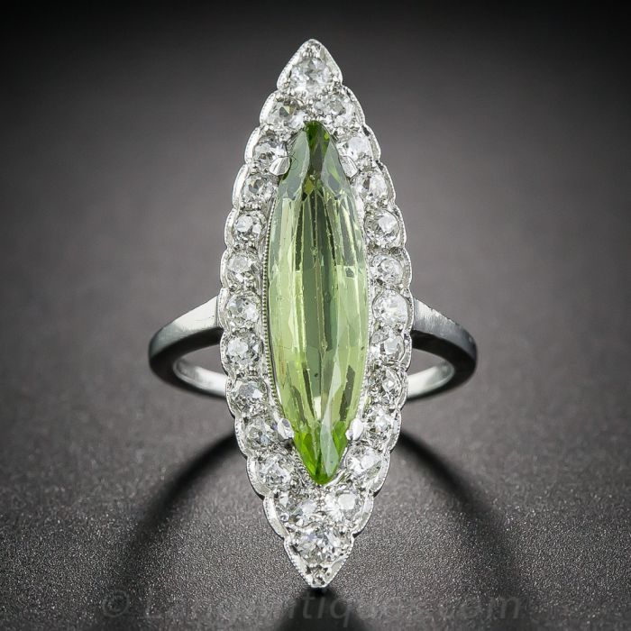 Marquise online peridot ring