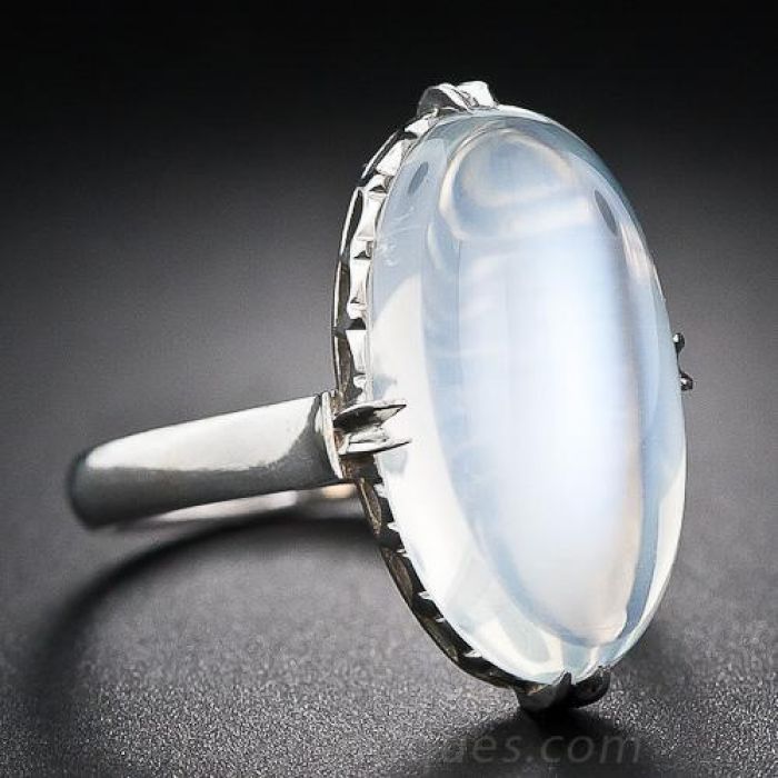 Platinum moonstone new arrivals ring