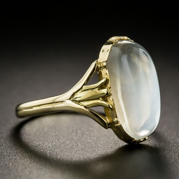 Rainbow Moonstone Engagement Ring- Art Deco Moonstone Promise Ring- Unique  Swirl Anniversary Ring- Vintage Engagement Ring- Victorian Ring