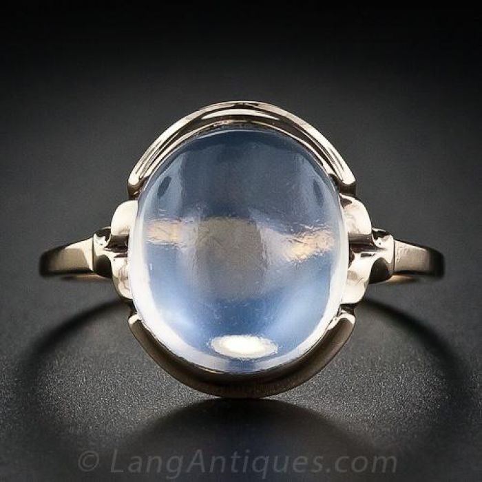 Large East West Blue Moonstone Ring – SOTE | Spirit of the Earth