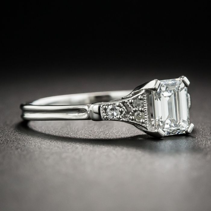 Emerald Cut 1.50 Carat Moissanite Engagement Ring Solid 950 Platinum Sizes  5 6 7 | eBay