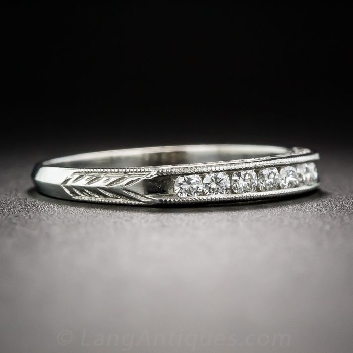 Vintage Style Diamond Wedding Band