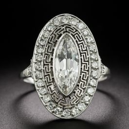 Art Deco-Style Marquise Diamond Ring