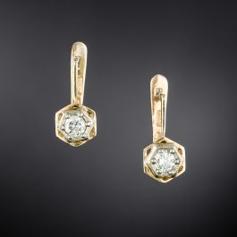 Russian Diamond Drop Earrings