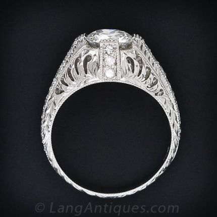 1.22 Carat Art Deco Style Engagement Ring