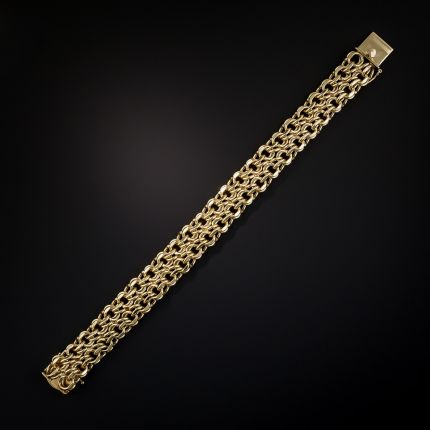 14K Double Curb Link Bracelet