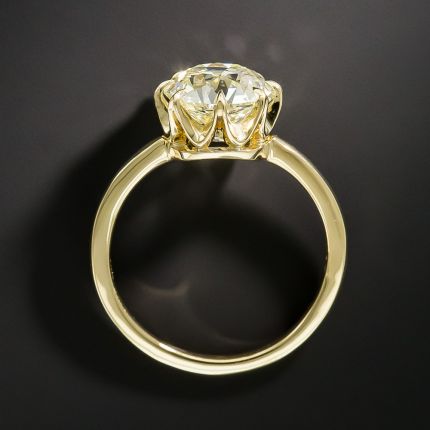 2.87 Carat Antique Cushion-Cut Diamond Engagement Ring - GIA O-P SI2