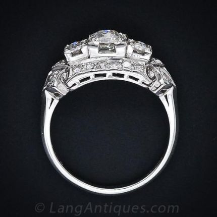 .57 Carat Art Deco Diamond Engagement Ring
