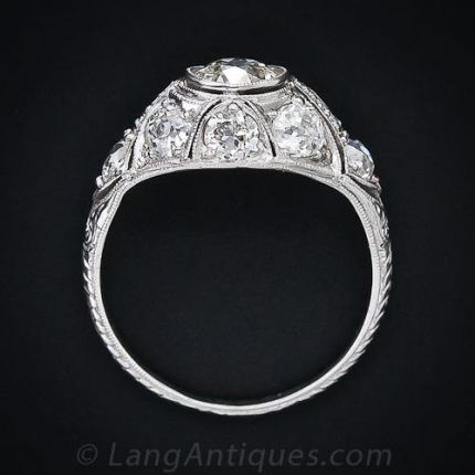 .80 Carat Art Deco Diamond Engagement Ring