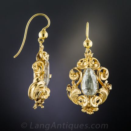 Antique Aquamarine Earrings
