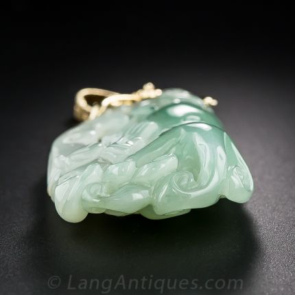 Carved Natural Jade Pendant