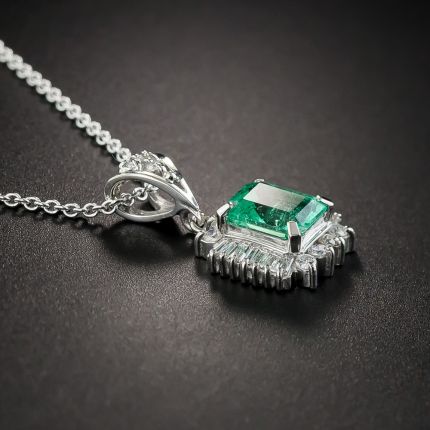 Emerald Platinum and Diamond Drop