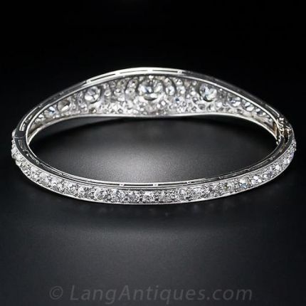 French Art Deco Diamond Bangle Bracelet