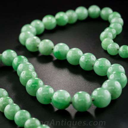 Natural Jadeite Bead Necklace
