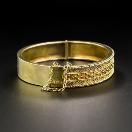 Victorian Etruscan Revival Bangle Bracelet