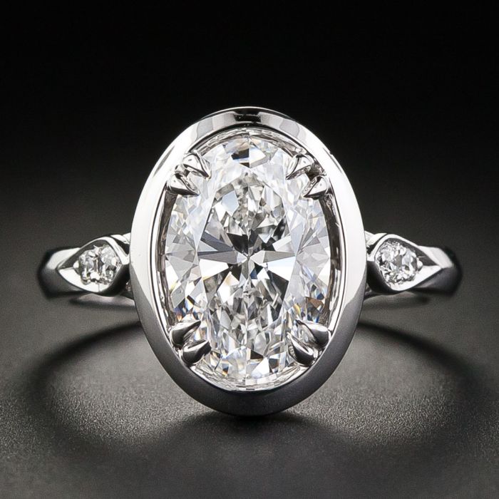 2.27 Carat Oval-Cut Diamond Solitaire - GIA D VVS2 - 1
