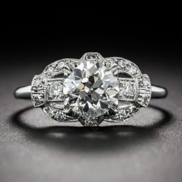 1.22 Carat Art Deco Diamond Ring GIA K - VS2 by Hayden Wheeler