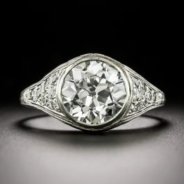 Art Deco 3.09 Carat Diamond Ring - GIA J SI1