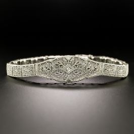Art Deco Diamond Filigree Bracelet by Shiman