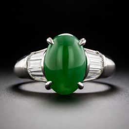 The Extraordinary Yin & Yang Ring, Half Green / Half 2024 White Jadeite Jade (Grade A) Hand Carved Ring, Size 9 3/4 US