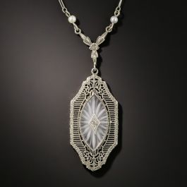 Art Deco top Filigree Necklace.