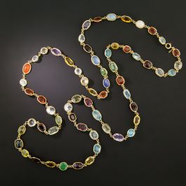 アクセサリー (eL+1] Stone Long Necklace long-multi-gemstone-necklace-