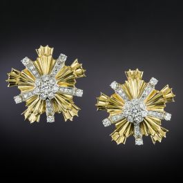 Tiffany & Co. Mid-Century Diamond Starburst Earrings