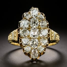 ダイヤモンドリング　victorian victorian-diamond-cluster-ring