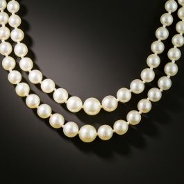 ★VINTAGE HOLLYWOOD★ Double Ring Pearl Necklace s-l400.jpg