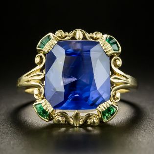 Lang Collection 6.66 Carat Burma No-Heat Sapphire Ring  - 3