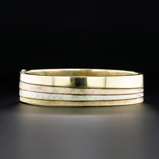 Paul Flato Tri-Color Gold Bangle Bracelet - 2