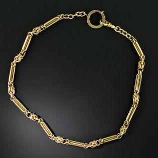 Victorian Heavy Link Watch Chain Necklace - 2