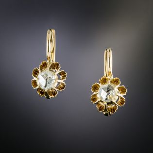 Victorian Rose-Cut Diamond Dangle Earrings, Netherlands - 2
