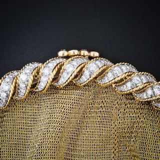 10.00 Carats Diamond and Gold Mesh Purse