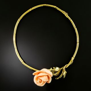 Aldo Cipullo Coral Rose Necklace - 2