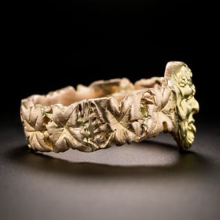 Antique 18K Bacchus Ring, Size 12 1/2