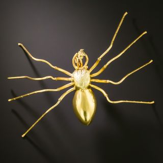 Antique Not-So-Itsy-Bitsy Spider 18K Brooch - 2