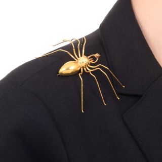 Antique Not-So-Itsy-Bitsy Spider 18K Brooch